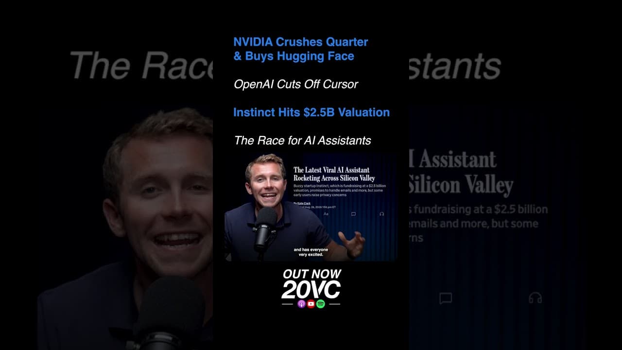 NVIDIA Crushes Quarter & Buys Hugging Face | OpenAI Cuts Off Cursor