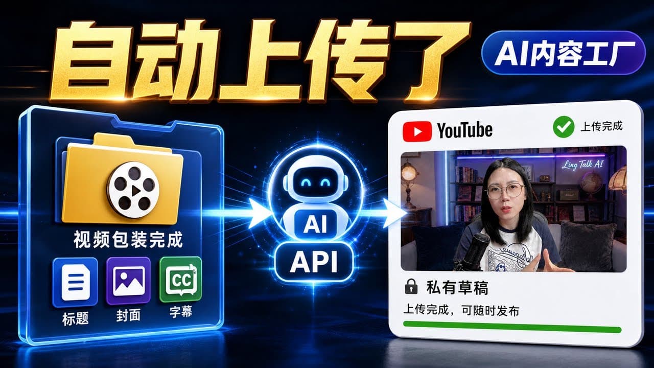 视频做完，Codex 自动上传 YouTube：AI 内容工厂打通最后一公里