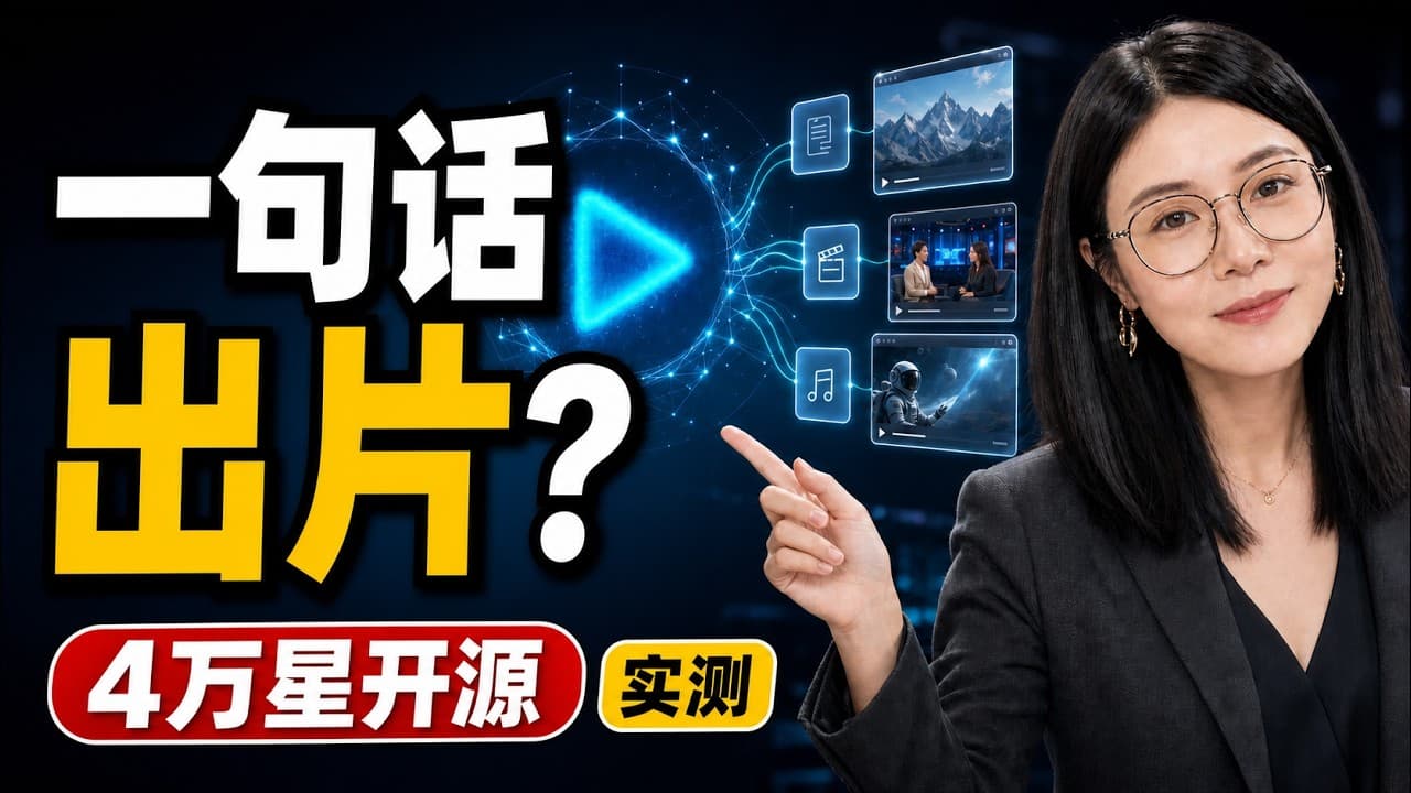 一句话能做出完整视频？我实测 GitHub 4万星 OpenMontage