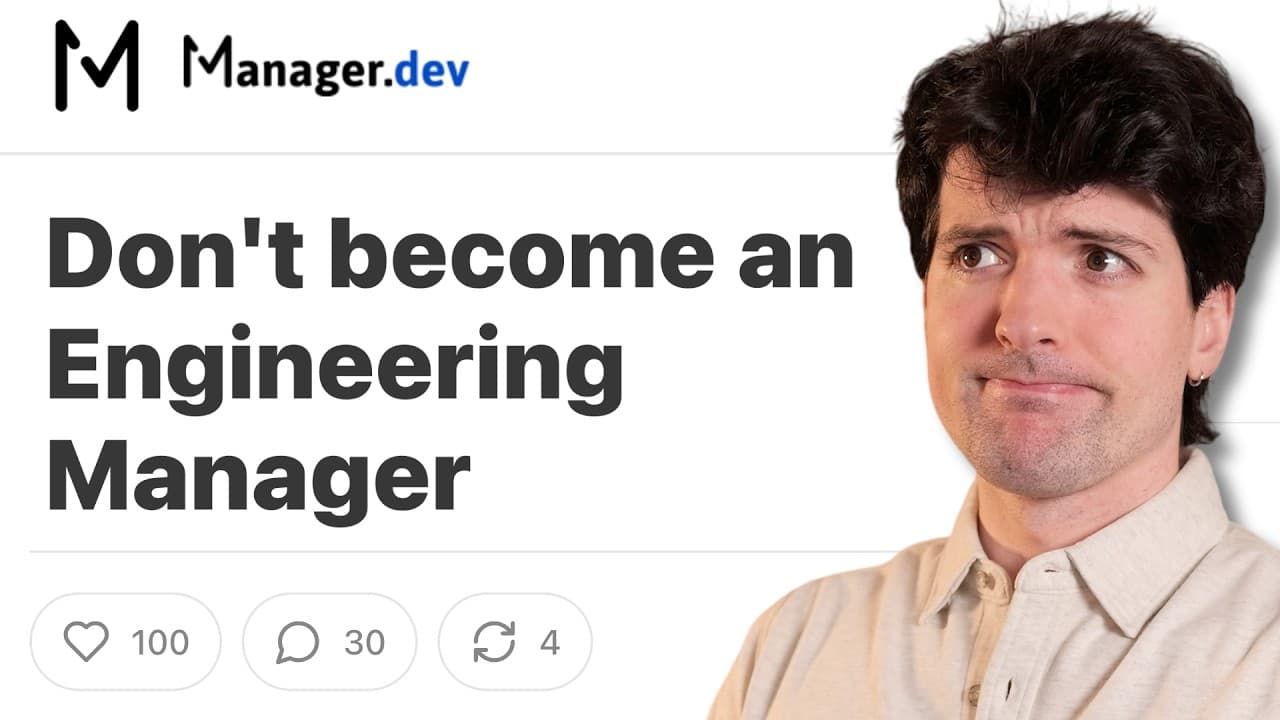 You don't want to be a manager.