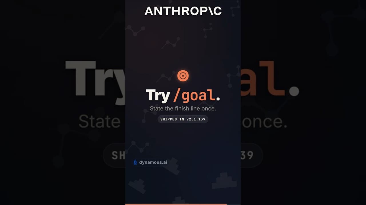 Anthropic Just Solved The Biggest Claude Code Problem! /goals safes the day!
