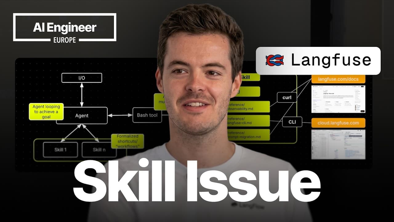 Skill issue: Lessons from skilling up coding agents to use Langfuse - Marc Klingen, Clickhouse