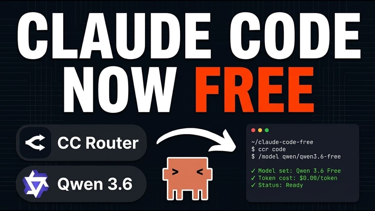 Claude Code + Qwen 3.6 Pro = COMPLETELY FREE APPS INSTANTLY