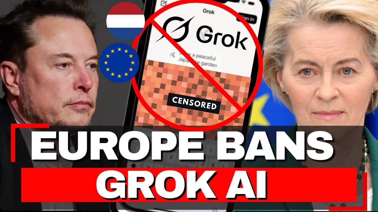 Europe BANS Grok - €100K Daily Fine, 3M Sexualized Images Generated, USA AI REJECTED