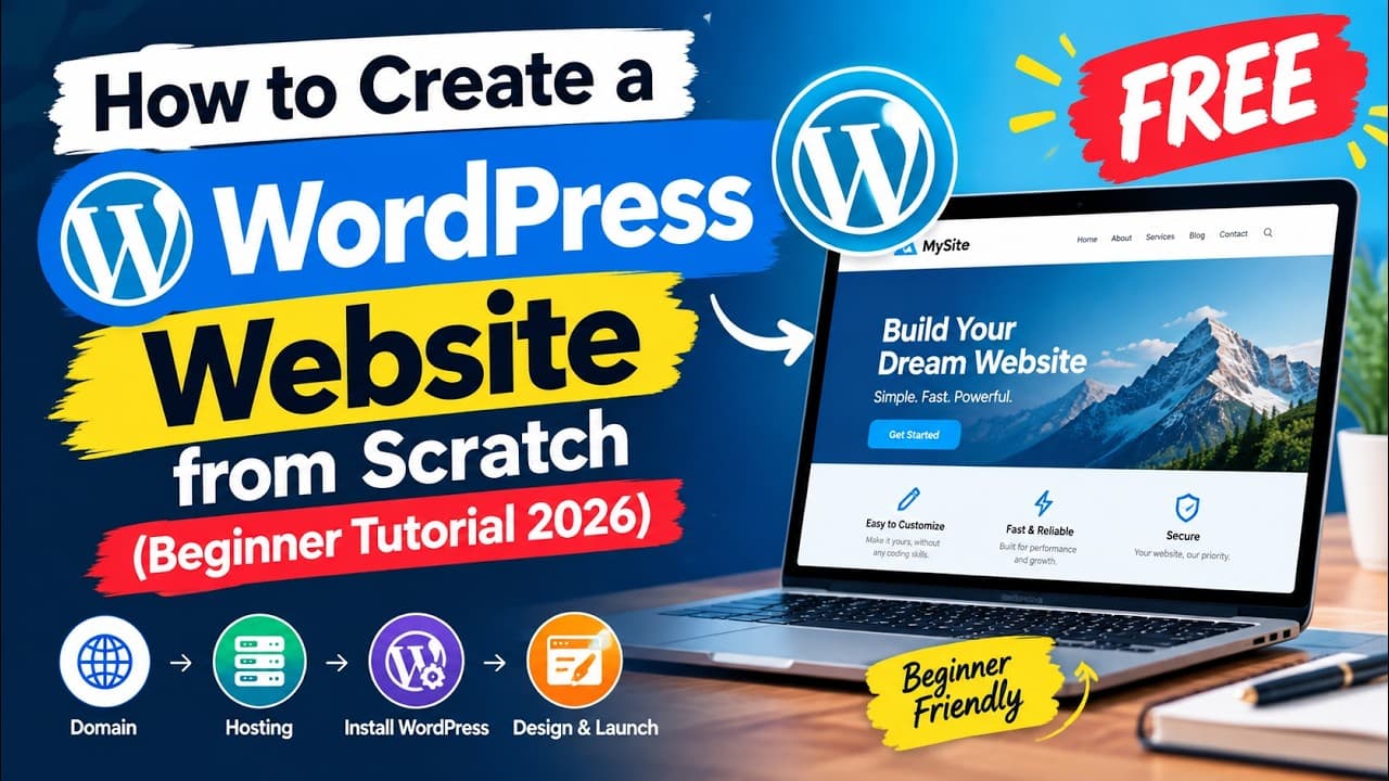 How to Create a WordPress Website from Scratch (Beginner Tutorial 2026)