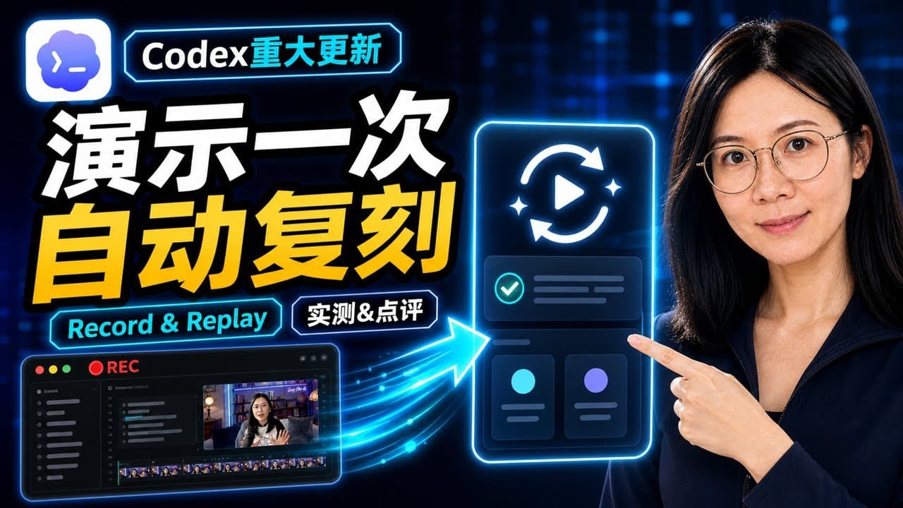 演示一次，AI就能复刻工作流？我实测 Codex Record & Replay ｜ 苹果 MacOS 值得拥有