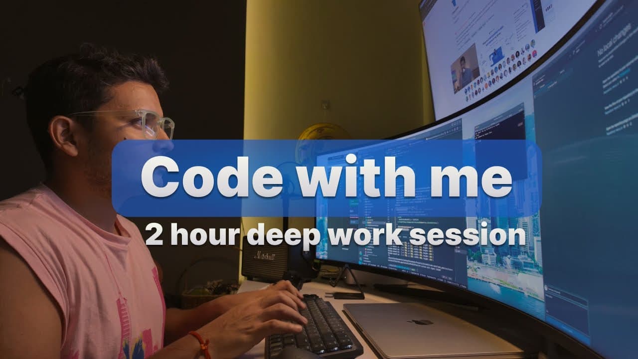 Code With Me | 1 Hour Pomodoro Focus & Coding Session With Productive Lo-Fi Playlist