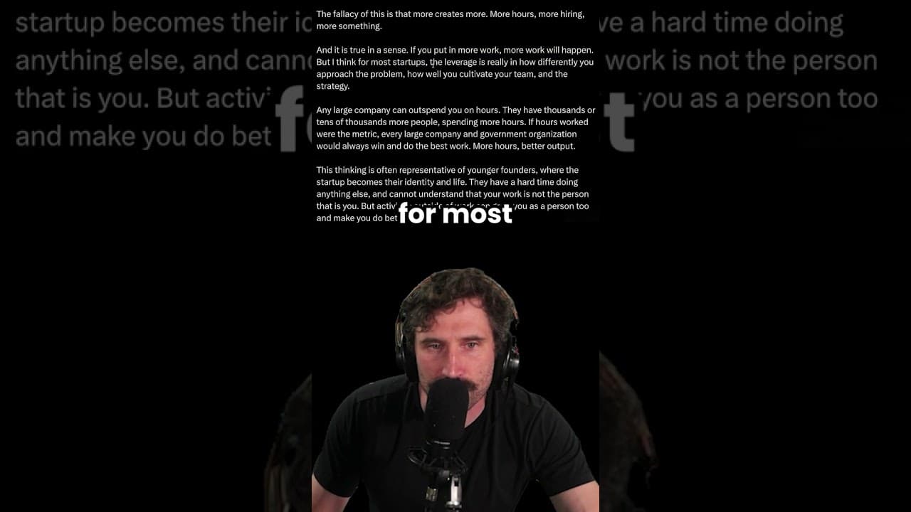 Working more Fallacy
