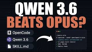 OpenCode + Qwen 3.6 PRO + Skills Just Changed EVERYTHING