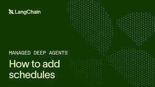 Schedules for Managed Deep Agents: Cron jobs, prompts, and Slack delivery