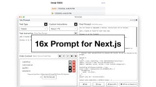 16x Prompt for Next.js - Emoji TODO Demo