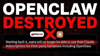 RIP OpenClaw: Anthropic Just BANNED Third-Party Harnesses