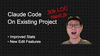 Claude Code on Existing Project: 30k LOC Next.js App