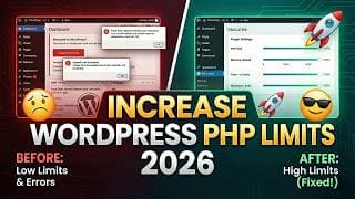 How to Increase PHP Memory Limit, Upload Size & Execution Time in WordPress (No Code!)