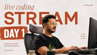 Day 1, Live Stream Challenge, Coding, AI, Tech