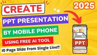 How to Create PPT Presentation in Mobile Phone With AI | Make PowerPoint Slides Using AI (FREE)