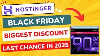 Hostinger Black Friday Deal 2025 🔥 90% OFF + Free Domain + AI Writer!