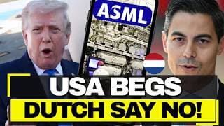 Netherlands Tells US Congress to BACK OFF - "Only WE Make the Machines," USA Can't Touch ASML