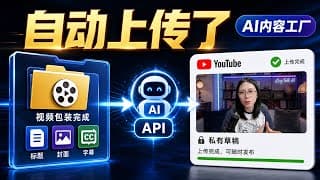 视频做完,Codex 自动上传 YouTube:AI 内容工厂打通最后一公里