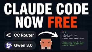 Claude Code + Qwen 3.6 Pro = COMPLETELY FREE APPS INSTANTLY