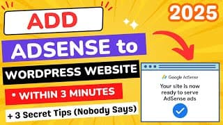 How to Add Google AdSense to WordPress | Apply for Google AdSense for WordPress Website 2025